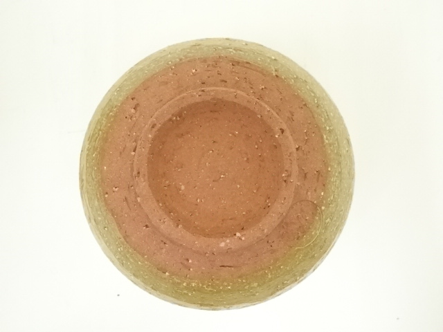 抹茶茶碗　伊羅保　「夕顔」　橋本紫雲造 道具 ] - 道具 京焼 橋本紫雲造 伊羅保釉吹寄茶碗（共箱